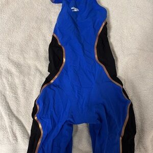 Speedo LZR Fastskin size 24.  Closed back.  Blue